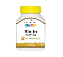 21st Century, Biotin 10000мкг, 120 таблеток