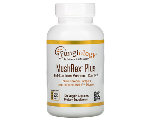 California Gold Nutrition, Fungiology, MushRex Plus, Immune Assist Micron, 120 капсул