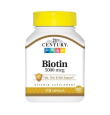 21st Century, Biotin 5000 мкг, 110 таблеток
