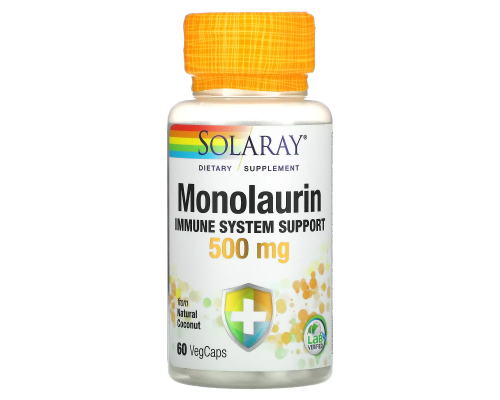 Solaray, Монолаурин, 500 мг, 60 капсул