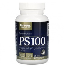 Jarrow Formulas, PS 100, фосфатидилсерин, 100 мг, 120 мягких таблеток