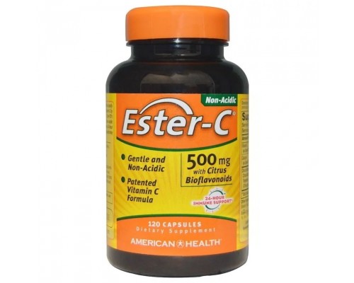 American Health, Ester C с биофлованойдами, 500мг, 120 капсул