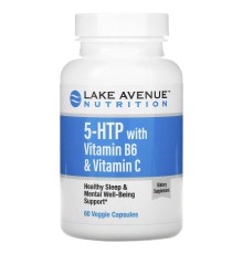 Lake Avenue Nutrition, 5-HTP 100мг с витаминами B6 и C, 60 капсул