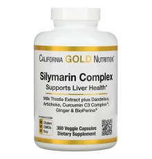 California Gold Nutrition, Силимариновый комплекс для здоровья печени, 360 растительных капсул