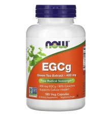 NOW, Экстракт зеленого чая EGCg, 400 мг, 180 растительных капсул