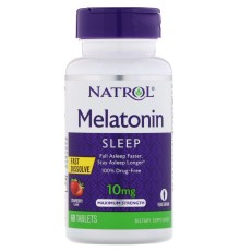 Natrol, Мелатонин быстрого высвобождения, 10мг, 60 таблеток