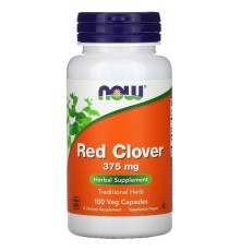 NOW, Красный клевер, 375 мг, 100 растительных капсул