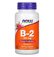 NOW, Витамин B-2, 100 мг, 100 капсул