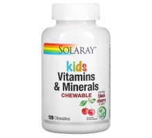 Solaray, Витамины и минералы для детей, 120 жевательных таблеток