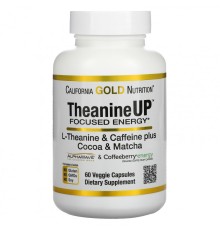 California Gold Nutrition, L-теанин и кофеин TheanineUP, 60 капсул