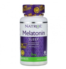 Natrol, Мелатонин замедленного высвобождения, 3 мг, 100 таблеток