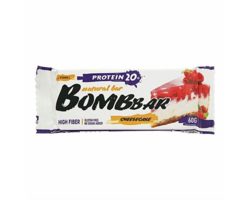 Bombbar, Протеиновый батончик, 60g, Малиновый чизкейк