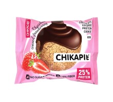Chikalab, Печенье глазированное с начинкой 60г, Клубника-шоколад