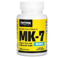 Jarrow Formulas, Витамин K2 в форме MK-7, 90 мкг, 120 мягких таблеток