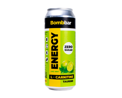 BOMBBAR, Напиток энергетический "L-Карнитин + Гуарана", 500мл, Лайм-мята