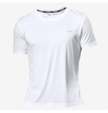 XXL / Белая спортивная футболка с коротким рукавом