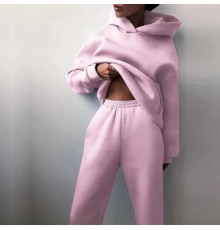 M / Розовый женский костюм однотонный