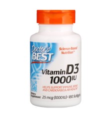 Doctors Best, Витамин D3, 1000ui, 180 капсул