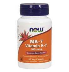 NOW, Витамин K-2 (MK7), 100 мкг, 60 капсул