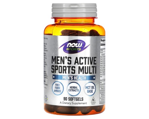 NOW, Sports, Men's Active Sports для мужчин, 90 капсул