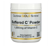 California Gold Nutrition, Buffered Gold C, некислый буферизованный витамин C в форме порошка, аскорбат натрия, 1000 мг, 1 кг