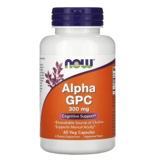 NOW, Альфа-ГФХ, 300 мг, 60 капсул