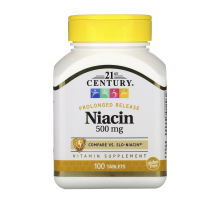 21st Century, Ниацин (B3), 500 мг, 100 таблеток