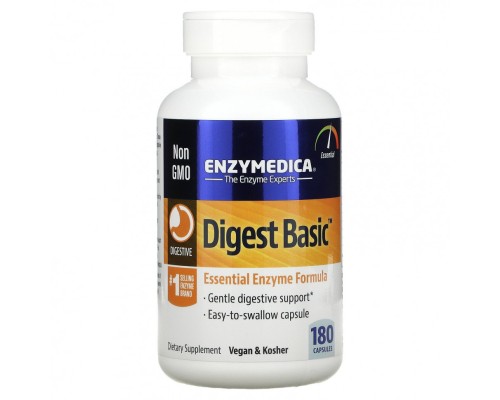 Enzymedica, Digest Basic, ферменты для пищеварительной системы, 180 капсул