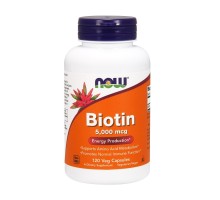 NOW, Biotin, 5000мкг, 120 капсул