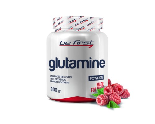 Be First, Glutamine, 300г, Малина