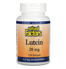 Natural Factors, Лютеин, 20 мг, 120 капсул