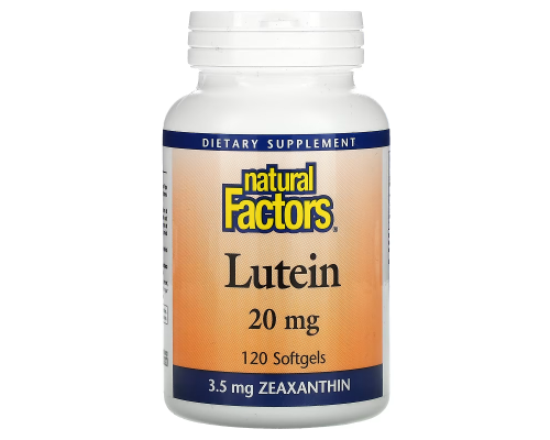 Natural Factors, Лютеин, 20 мг, 120 капсул