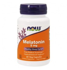 NOW, Мелатонин, 5 мг, 60 капсул