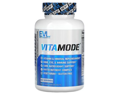 EVLution Nutrition, VitaMode, высокоэффективные мультивитамины, 120 таблеток
