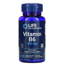 Life Extension, Витамин B6, 250 мг, 100 капсул