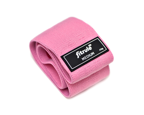 FitRule, Фитнес резинка тканевая (41 кг, розовая)