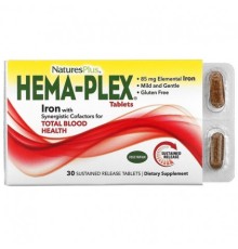 Natures Plus, Hema-Plex, 30 таблеток с длительным высвобождением