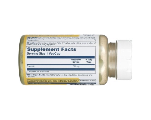 Solaray, Кверцетин, 500 мг, 90 растительных капсул