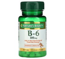Natures Bounty, Витамин B-6, 100 мг, 100 таблеток