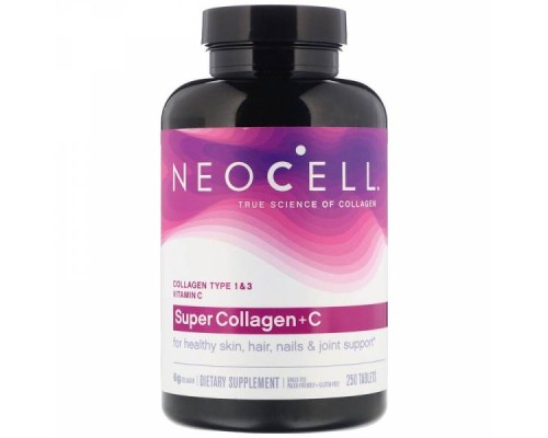 Neocell, Коллаген с витамином С "Super", 250 таблеток