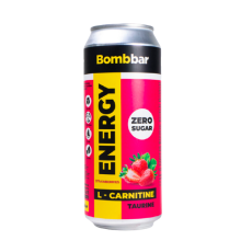 BOMBBAR, Напиток энергетический "L-Карнитин + Гуарана", 500мл, Клубника-земляника