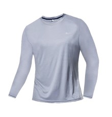 XL / Серая спортивная футболка с длинным рукавом