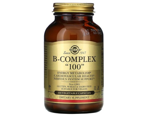 Solgar, Комплекс витаминов B «100», 100 капсул