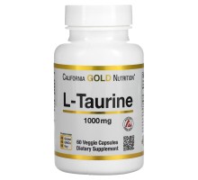 California Gold Nutrition, L-таурин, AjiPure, 1000 мг, 60 растительных капсул