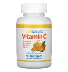 California Gold Nutrition, Жевательные таблетки с витамином С, 90 таб