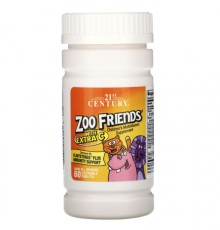 21st Century, Мультивитамины Zoo Friends, 60 жевательных таблеток, Апельсин