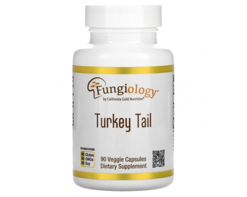 California Gold Nutrition, Fungiology, Turkey Tail, 90 капсул