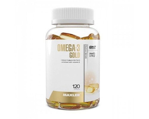 Maxler, Омега-3 Gold, 120 капсул