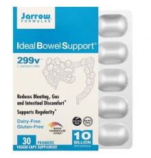 Jarrow Formulas, Ideal Bowel Support, 299v, 10 млрд клеток, 30 капсул