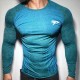 XL / Синяя спортивная футболка с длинным рукавом